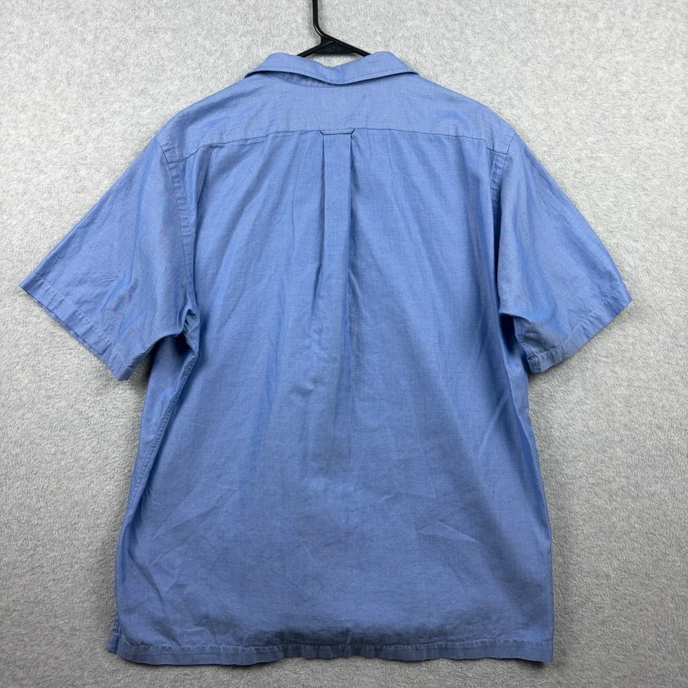 Vtg Polo Golf Ralph Lauren Caldwell Shirt Mens Large Blue Loop Collar Camp 90s